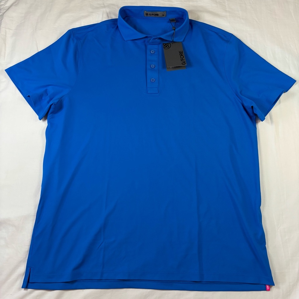 GFORE Rib Gusset Tech Pique Golf Polo RACER Blue Men’s Size XL
